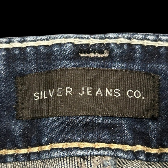 Silver Jeans Women 28/33 Bootcut Dark Wash Western Suki Surplus Blue Stretch - Picture 3 of 13